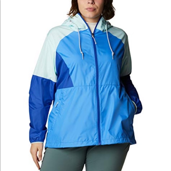 Columbia Women's Side Hill Windbreaker - Plus Size - 1x - Blue